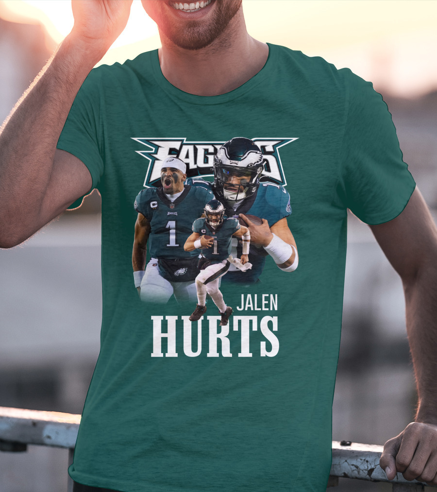 Eagles JH 01 Quarterback Trio Football Highlight T-Shirt
