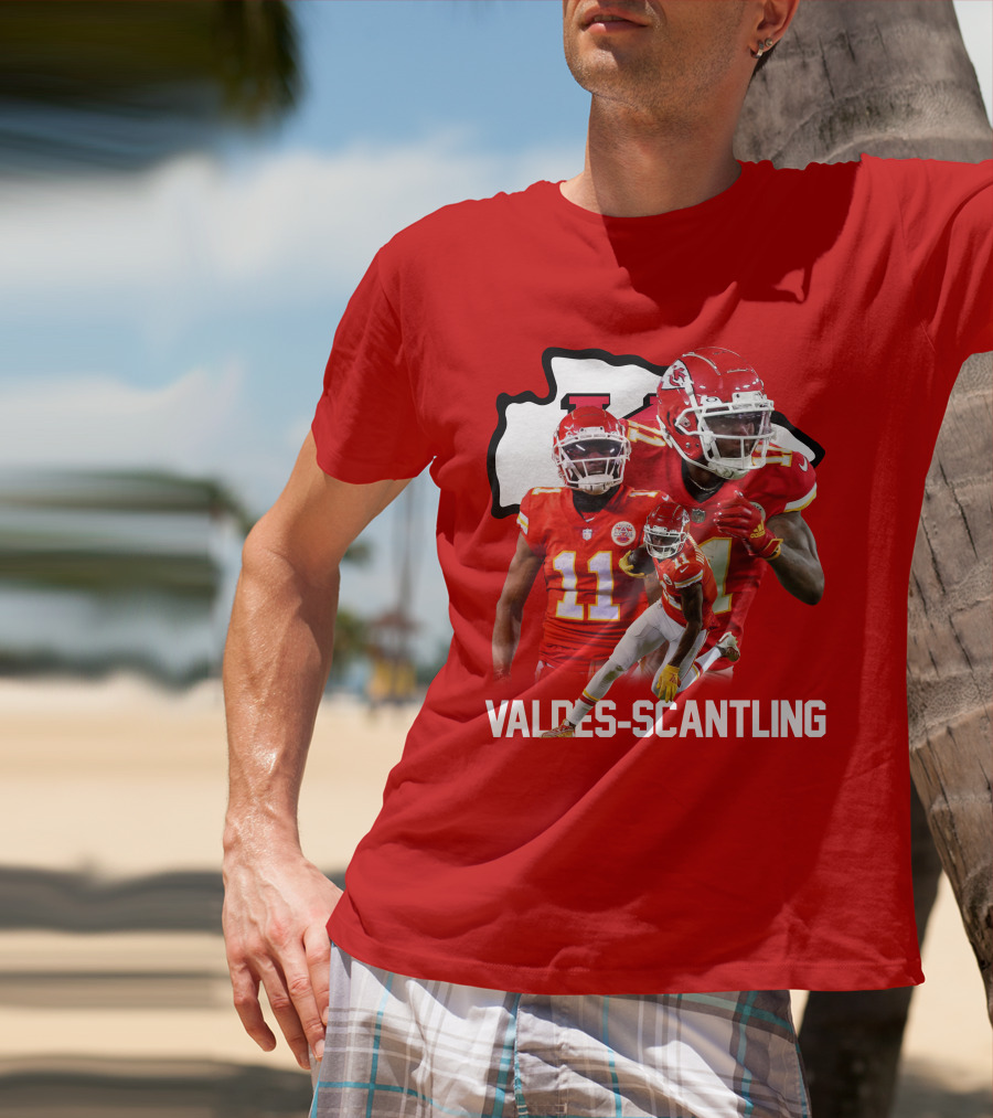 MVS11 Kansas City Football Wide Receiver Red Jersey Chiefs Player T-Shirt