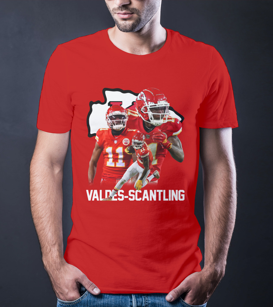 MVS11 Kansas City Football Wide Receiver Red Jersey Chiefs Player T-Shirt
