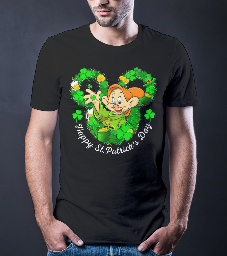 Happy St. Patrick's Day Dopey Shamrock Celebration T-Shirt
