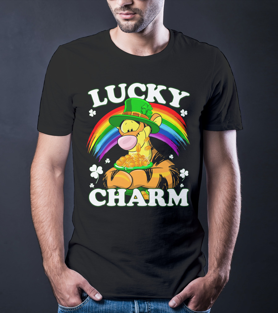 Lucky Charm Tigger Rainbow Coins T-Shirt