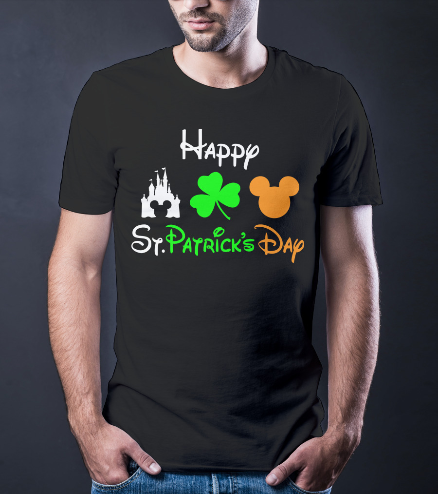 Happy St. Patrick's Day Castle Clover Mouse T-Shirt