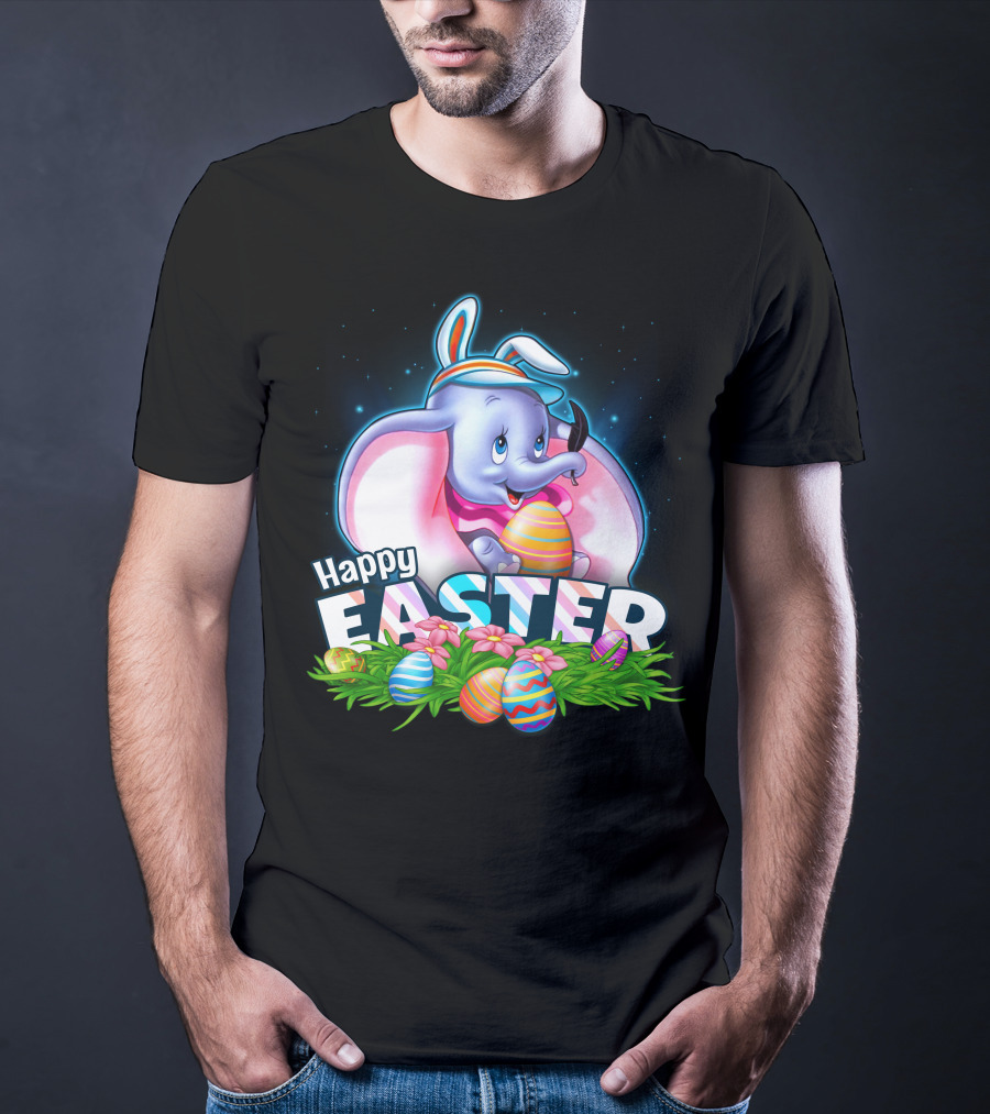 Dumbo Happy Easter Eggs And Bunny Ears Celebration T-Shirt