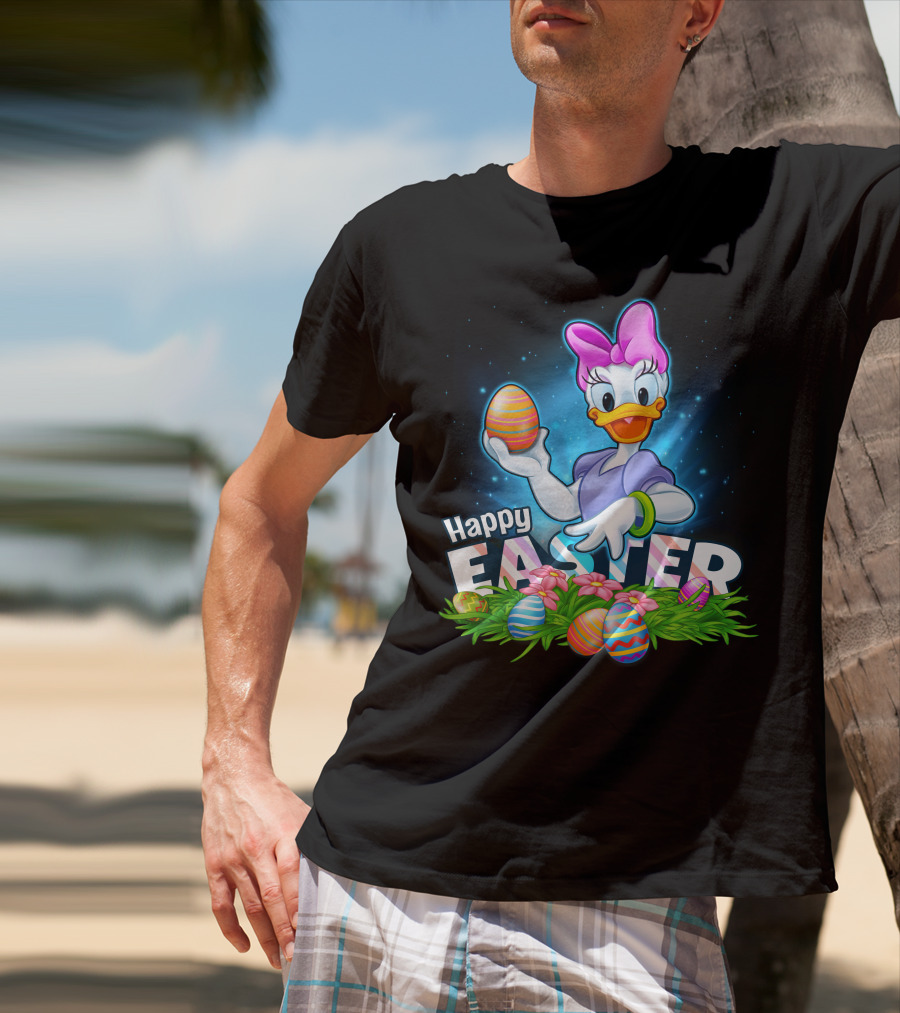 DAISY Duck Holding Easter Eggs Happy Easter T-Shirt