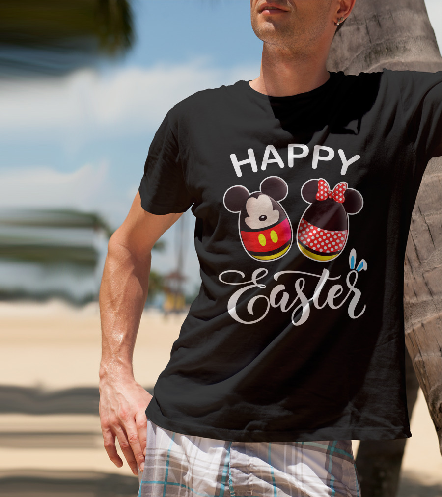 Happy Easter Mickey Minnie Eggs T-Shirt