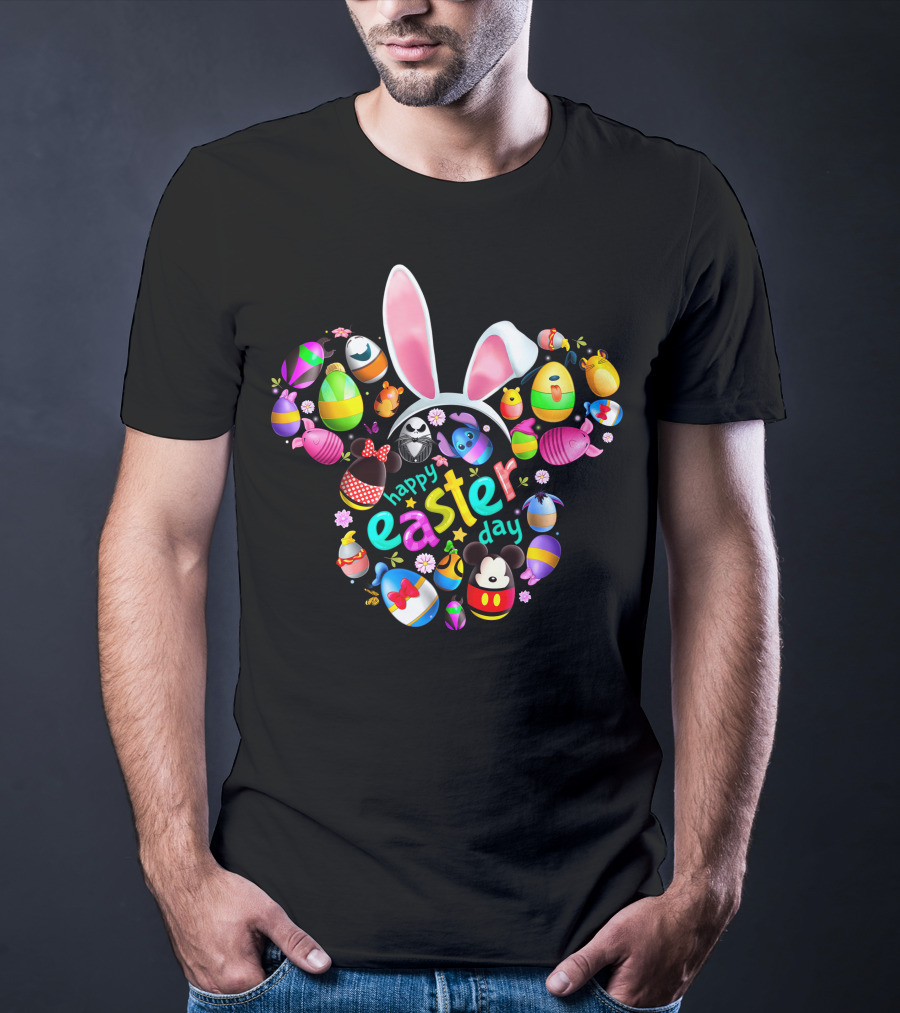 Happy Easter Day Bunny Ears Disney-Inspired Eggs T-Shirt
