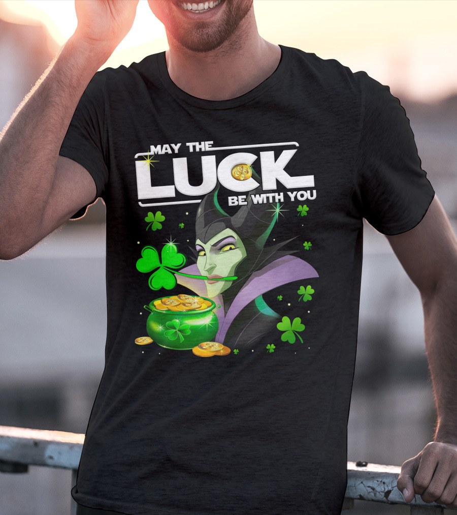 May The Luck Be With You Maleficent Clovers Coins Pot T-Shirt