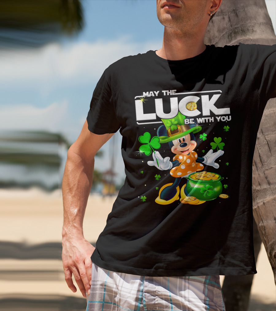 Minnie May The Luck Be With You Shamrock Hat And Pot Of Gold T-Shirt