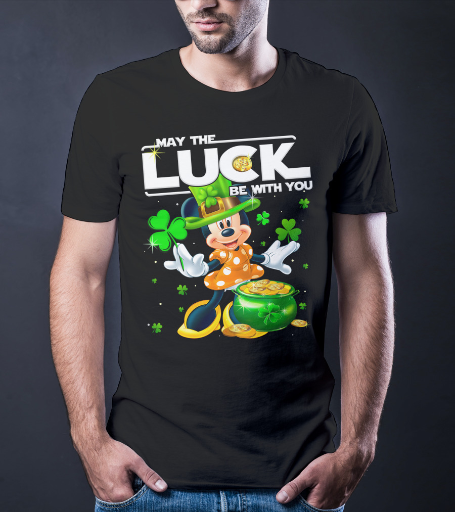 Minnie May The Luck Be With You Shamrock Hat And Pot Of Gold T-Shirt