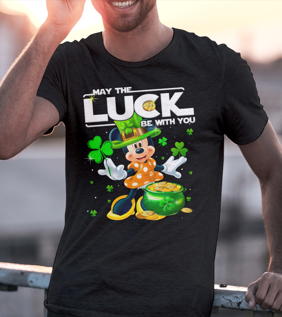 Minnie May The Luck Be With You Shamrock Hat And Pot Of Gold T-Shirt