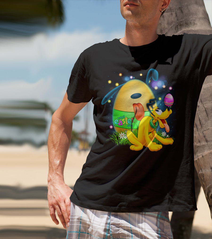 Pluto Happy Easter Egg Balancing T-Shirt