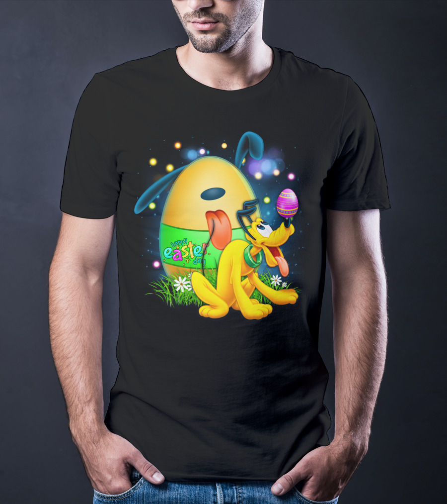 Pluto Happy Easter Egg Balancing T-Shirt