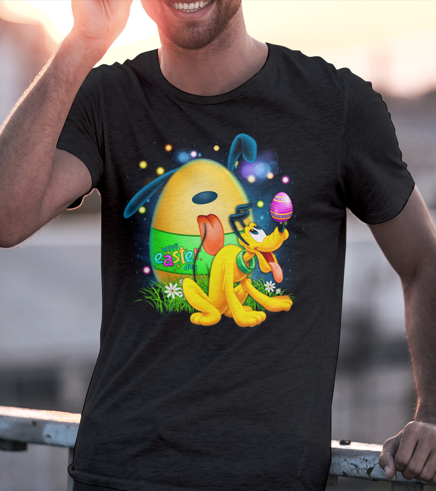 Pluto Happy Easter Egg Balancing T-Shirt