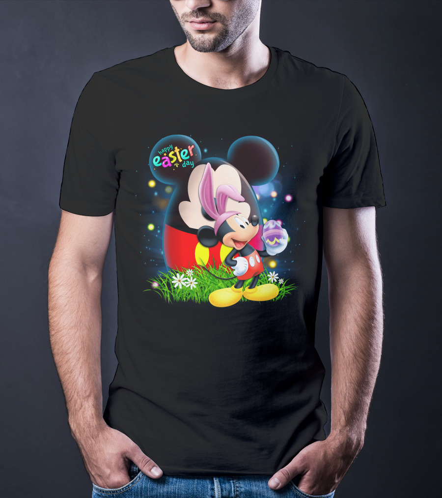 Happy Easter Day Mickey Mouse Egg Hunt Celebration T-Shirt