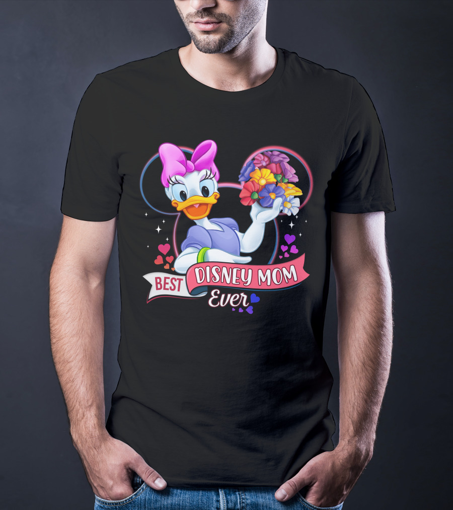Best Disney Mom Ever Daisy Bow Flowers Hearts T-Shirt