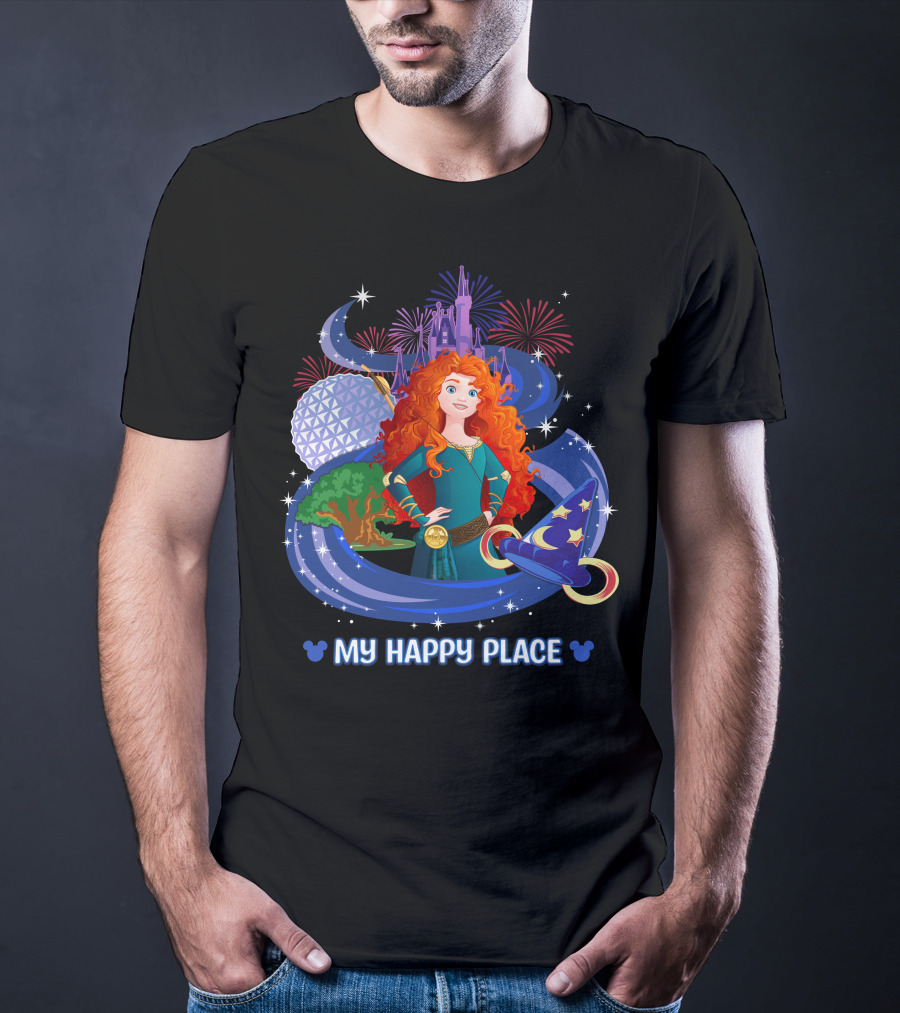 My Happy Place Merida Magic Kingdom Fireworks T-Shirt