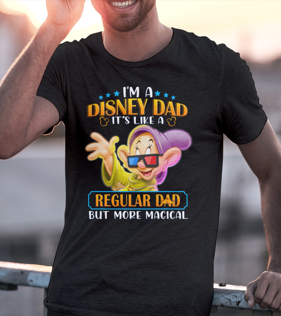 I'm A Disney Dad It's Like A Regular Dad But More Magical Dopey 3D Glasses T-Shirt