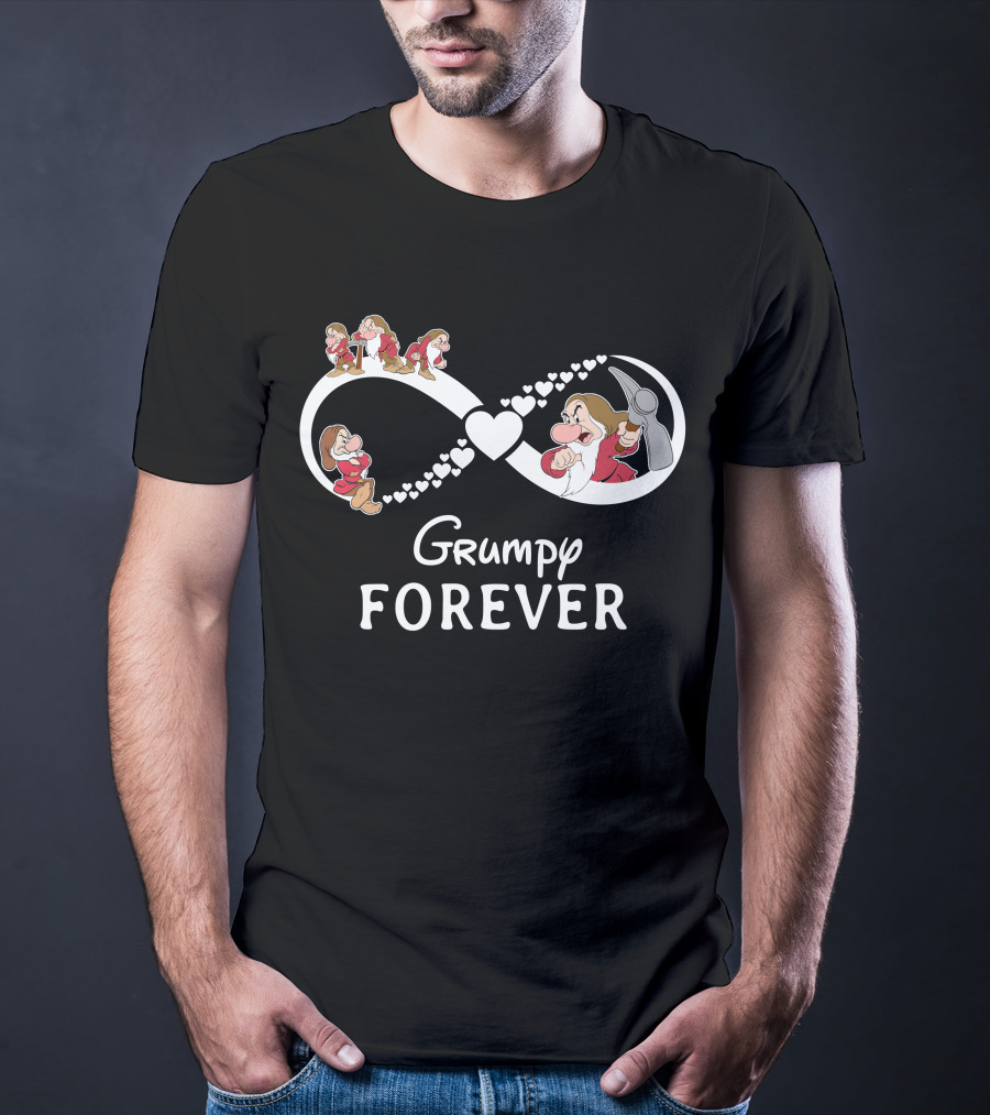 Grumpy Forever Infinity Heart White T-Shirt