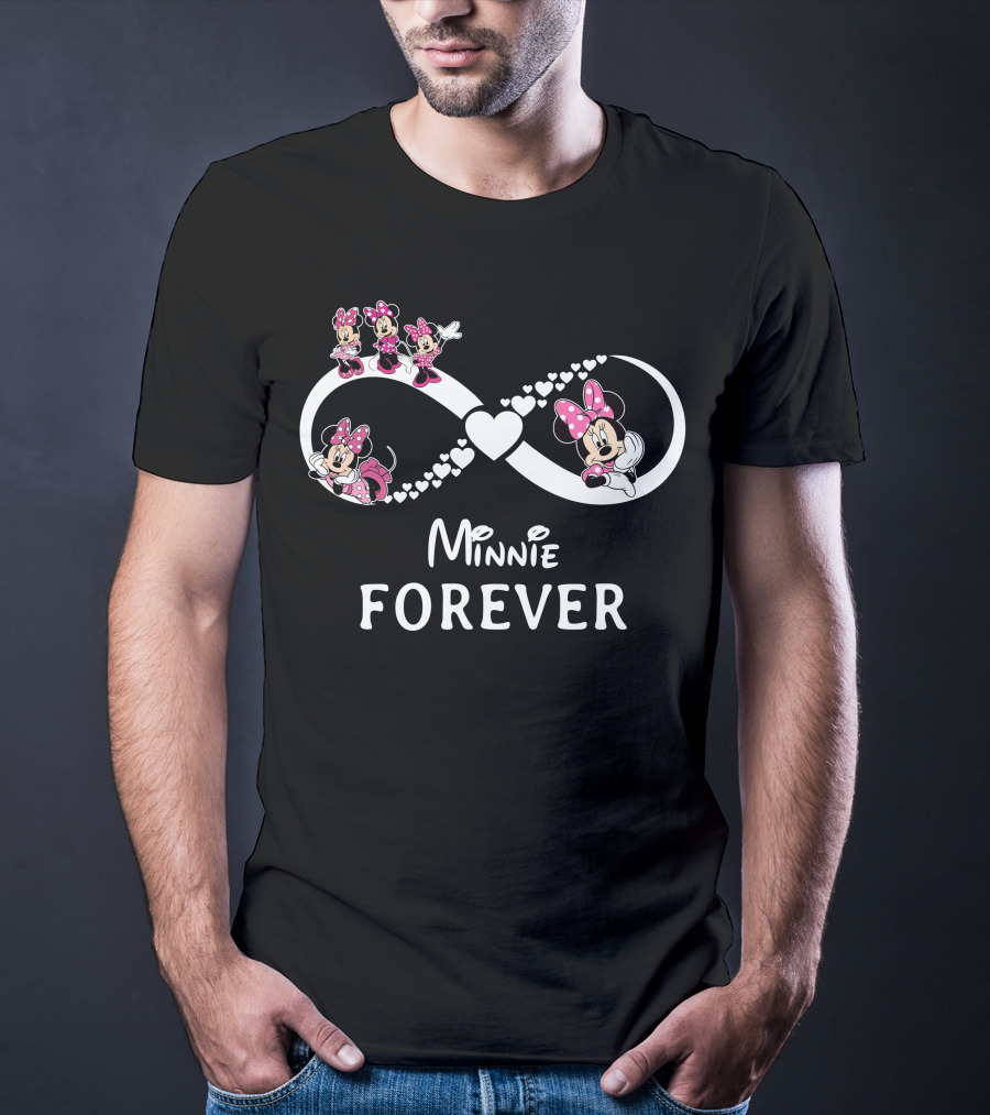 Minnie Forever Infinity Hearts And Bows T-Shirt