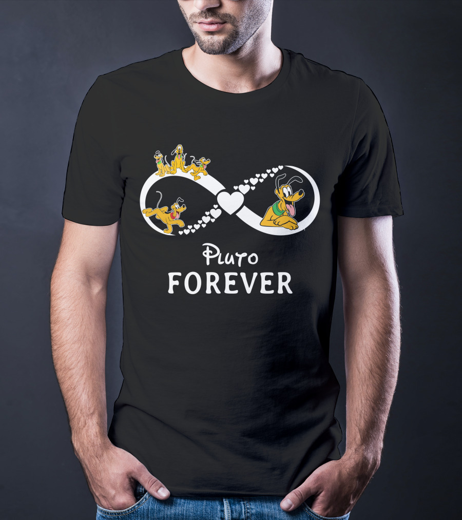 Pluto Forever Infinity Heart And Dogs T-Shirt