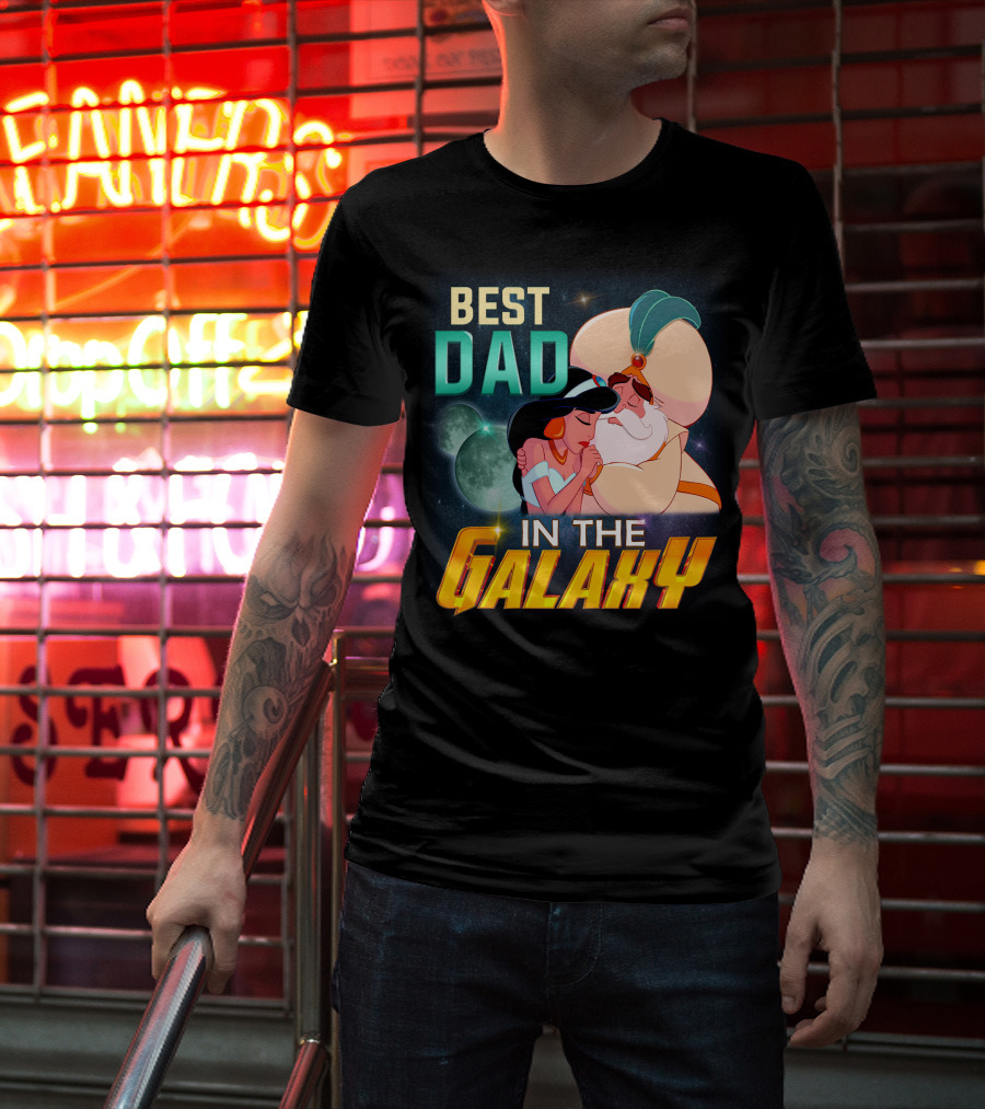 Best Dad In The Galaxy Jasmine And Her Father T-Shirt