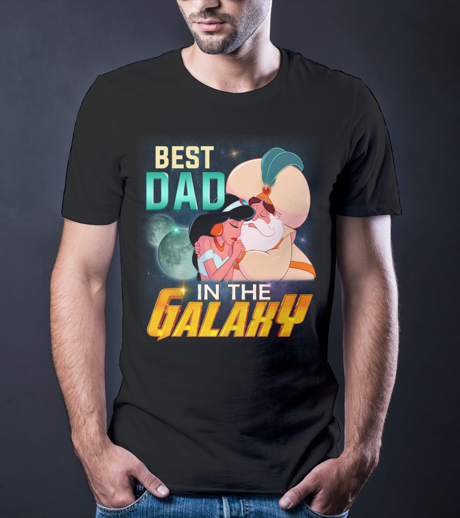 Best Dad In The Galaxy Jasmine And Her Father T-Shirt
