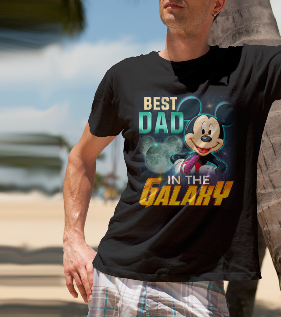 Best Dad Mickey IN The Galaxy T-Shirt