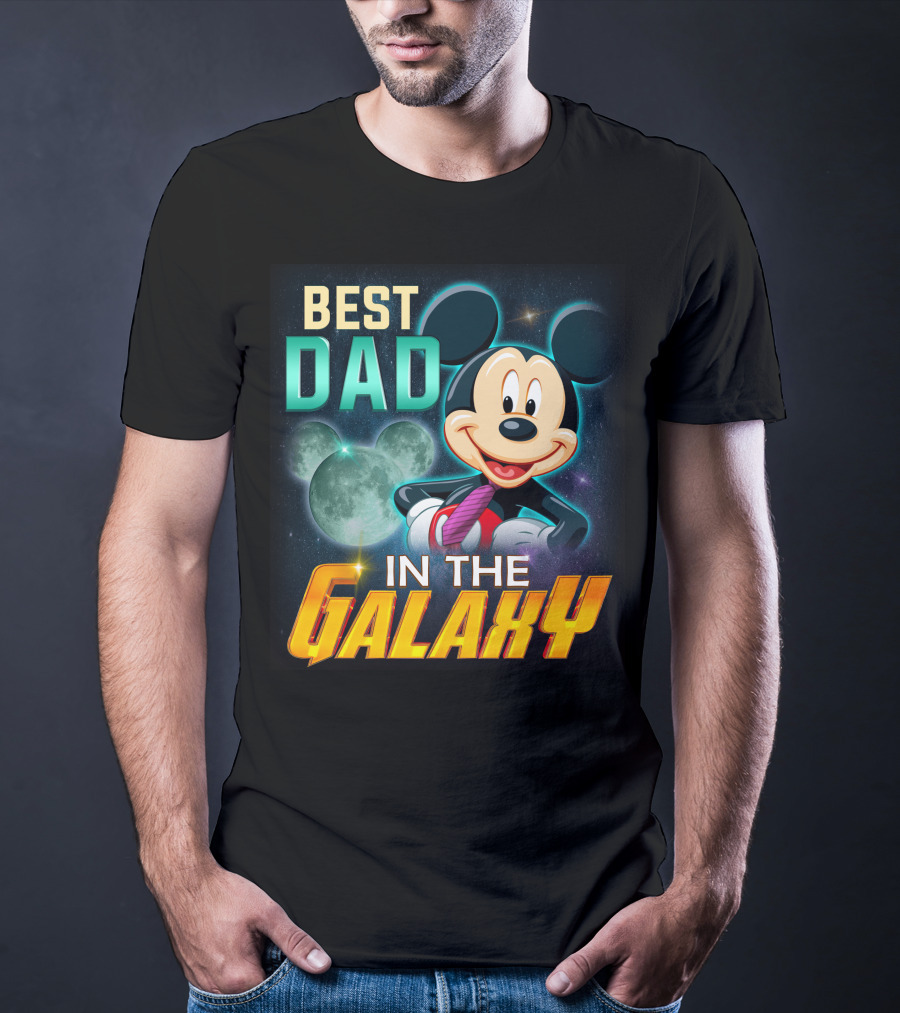 Best Dad Mickey IN The Galaxy T-Shirt