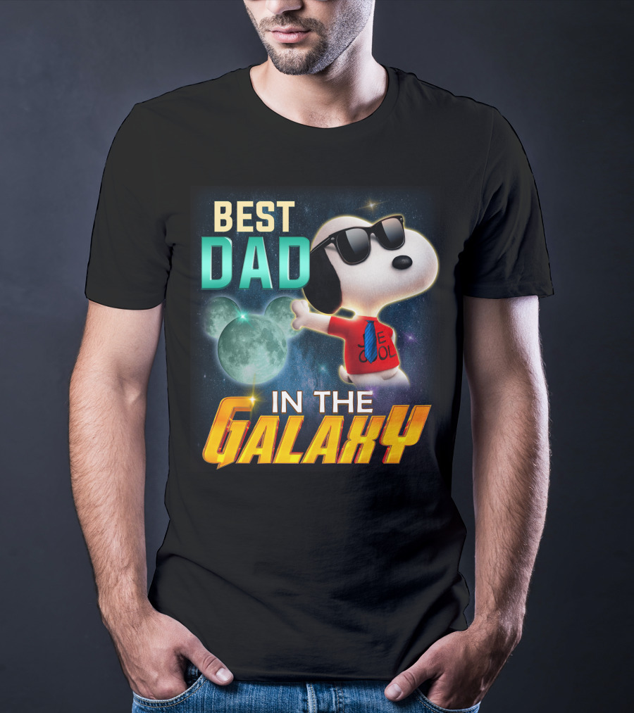 Best Dad IN The Galaxy Snoopy E Cool T-Shirt