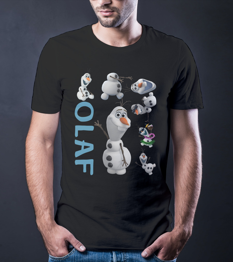 Olaf Frozen Character Multiple Poses Playful Expressions T-Shirt