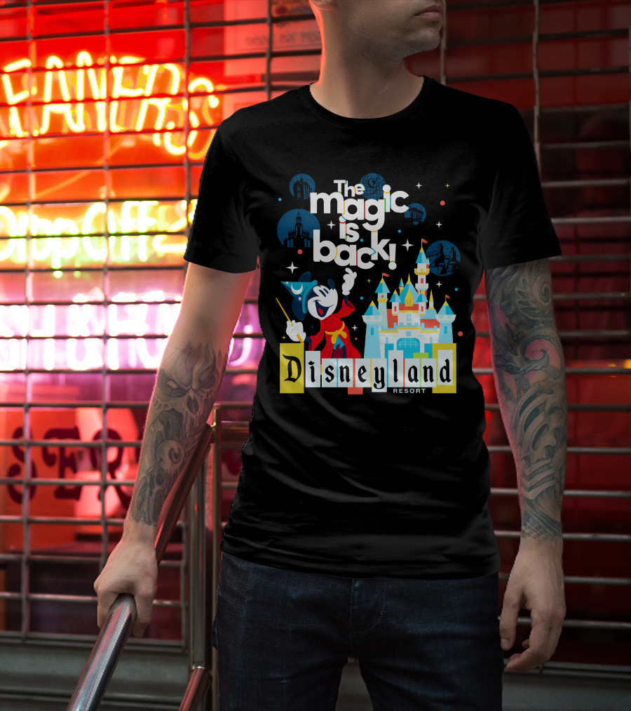 The Magic Is Back Disneyland Resort Mickey Mouse Castle Magic Kingdom T-Shirt