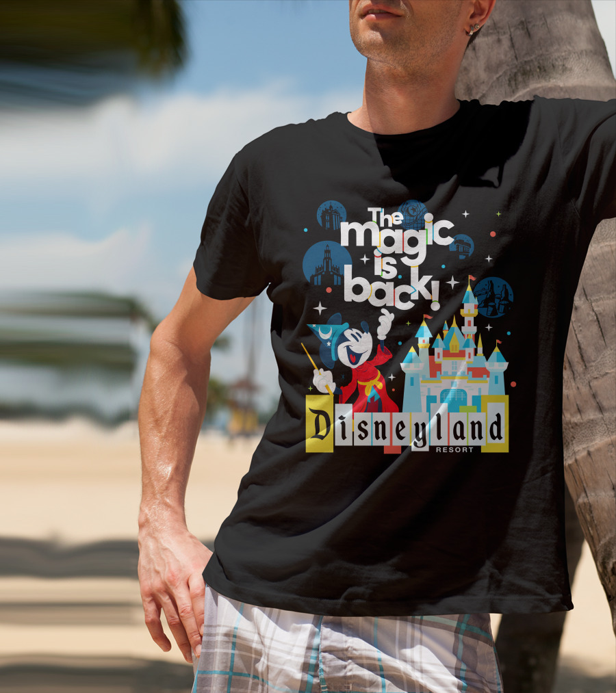 The Magic Is Back Disneyland Resort Mickey Mouse Castle Magic Kingdom T-Shirt