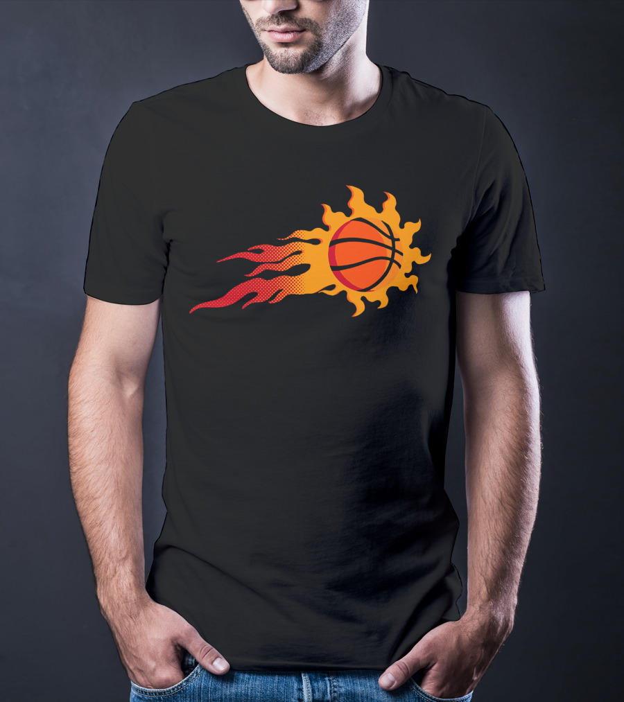 Style 11 Flaming Basketball T-Shirt