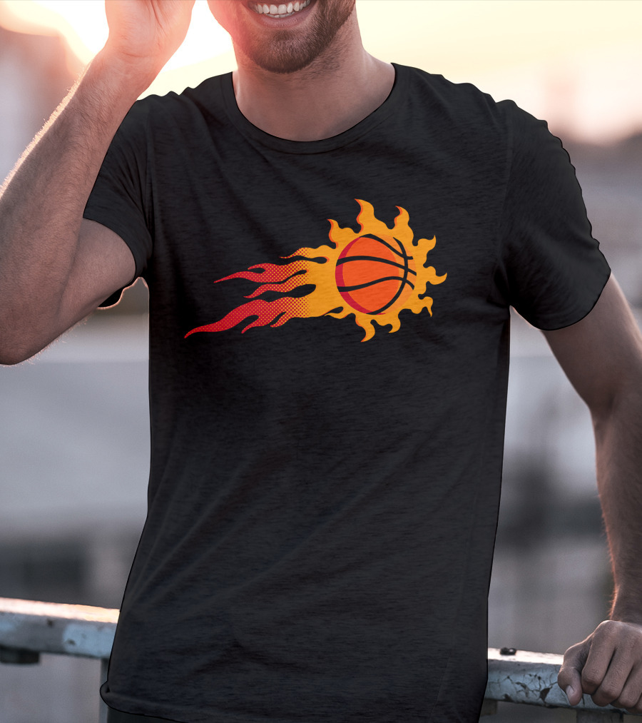 Style 11 Flaming Basketball T-Shirt
