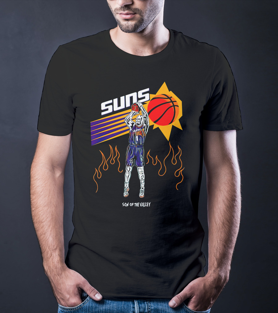 Suns Son Of The Valley Basketball Flames T-Shirt