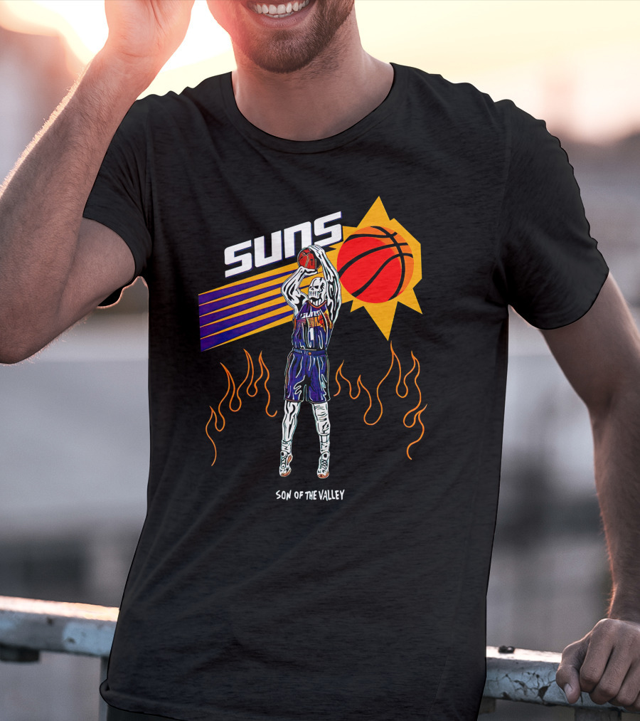 Suns Son Of The Valley Basketball Flames T-Shirt