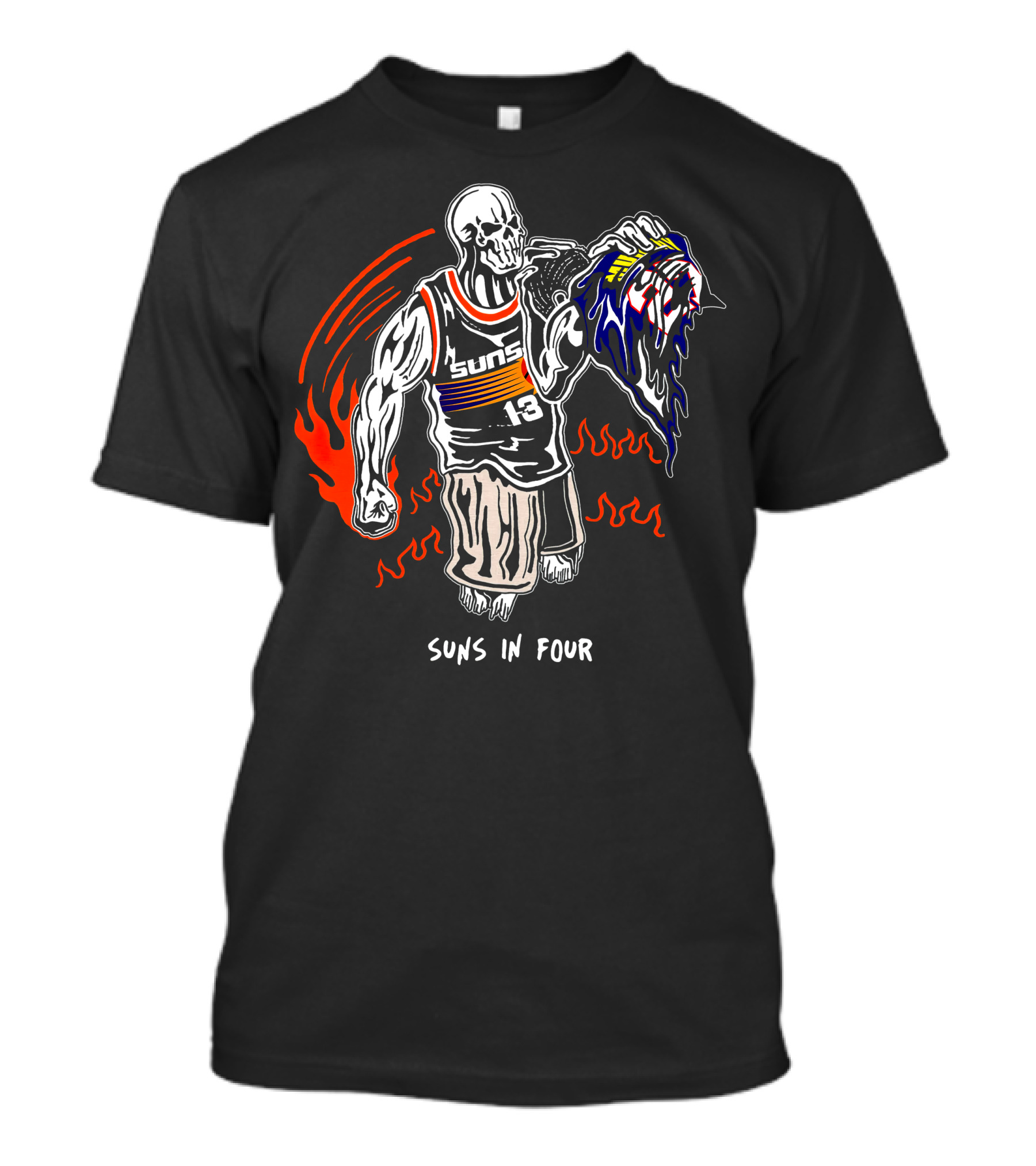 Phoenix Suns Victory Skull Holding Defeated Opponent Head Suns In Four T-Shirt