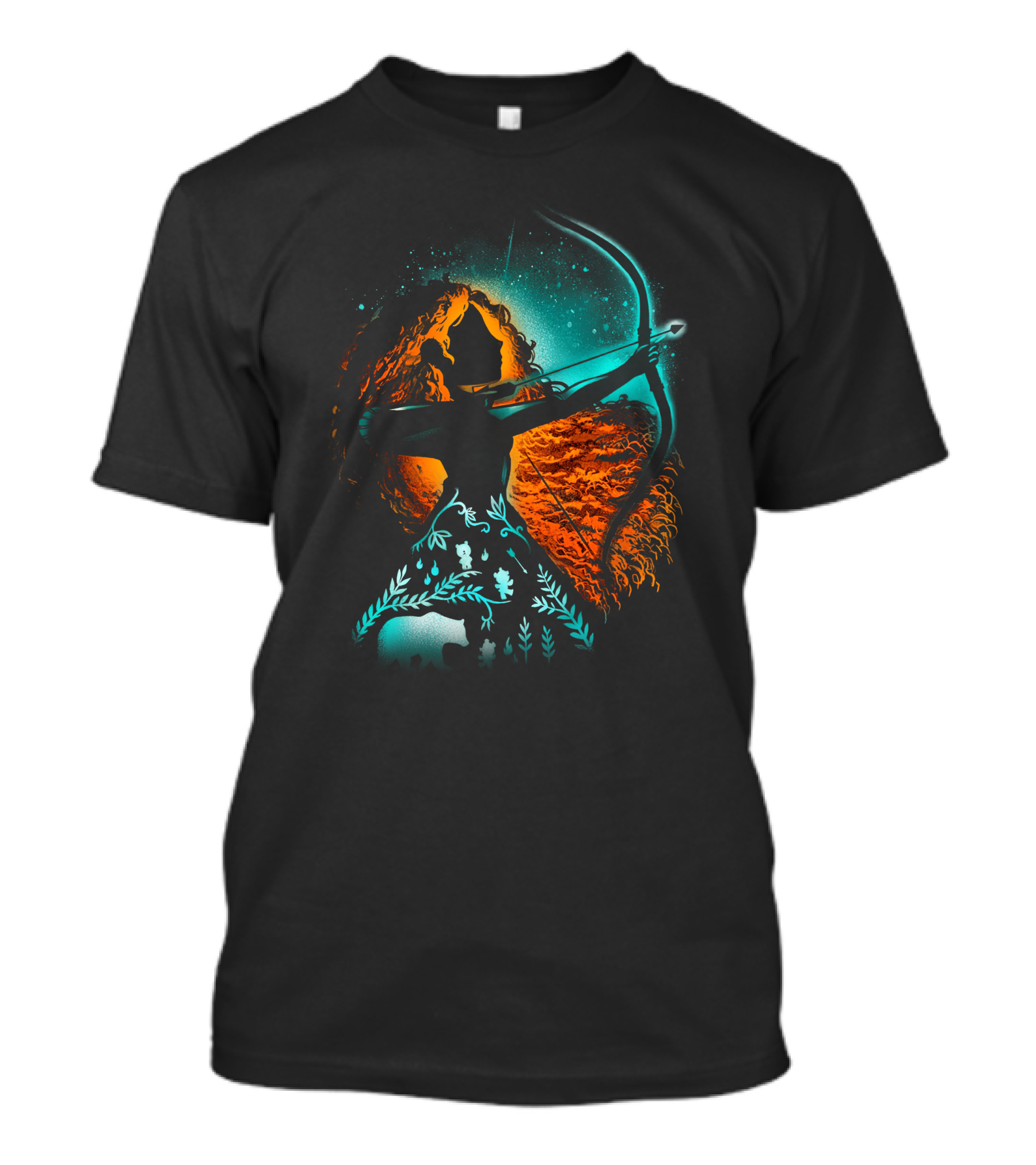 Brave Merida Silhouette With Bow And Arrow T-Shirt