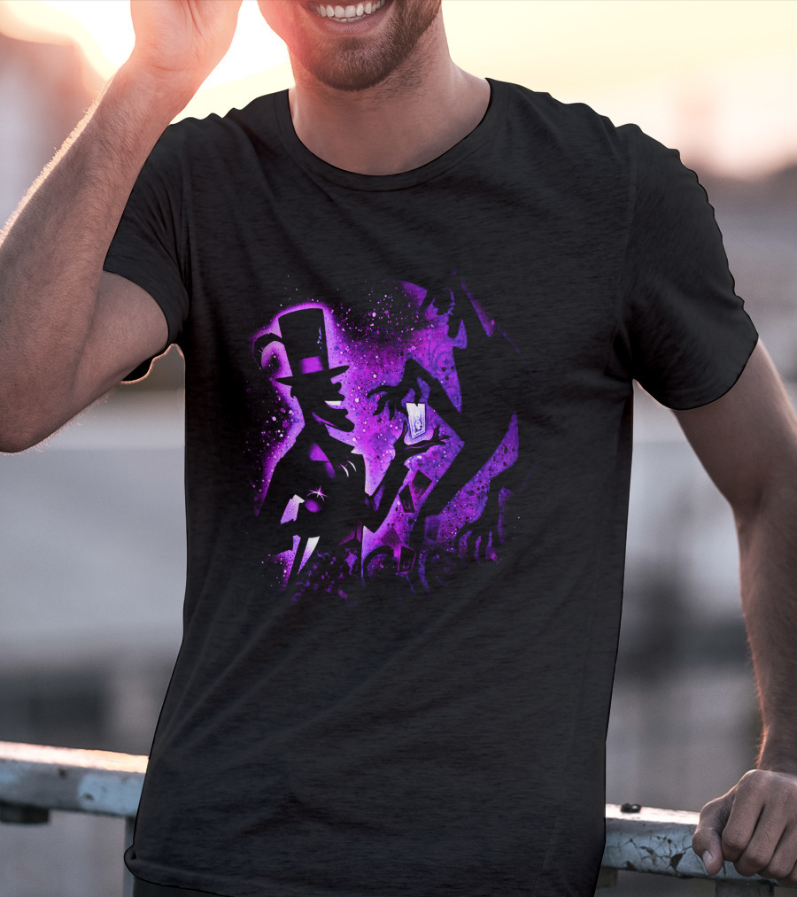 Dr. Facilier Shadow Silhouette Purple Magic Card Tarot T-Shirt