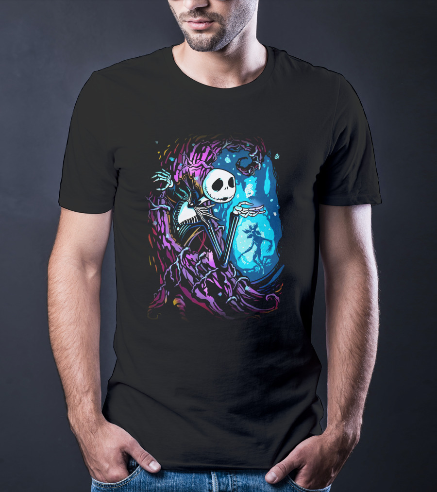 Jack Skellington Night Sky Fantasy Scene T-Shirt