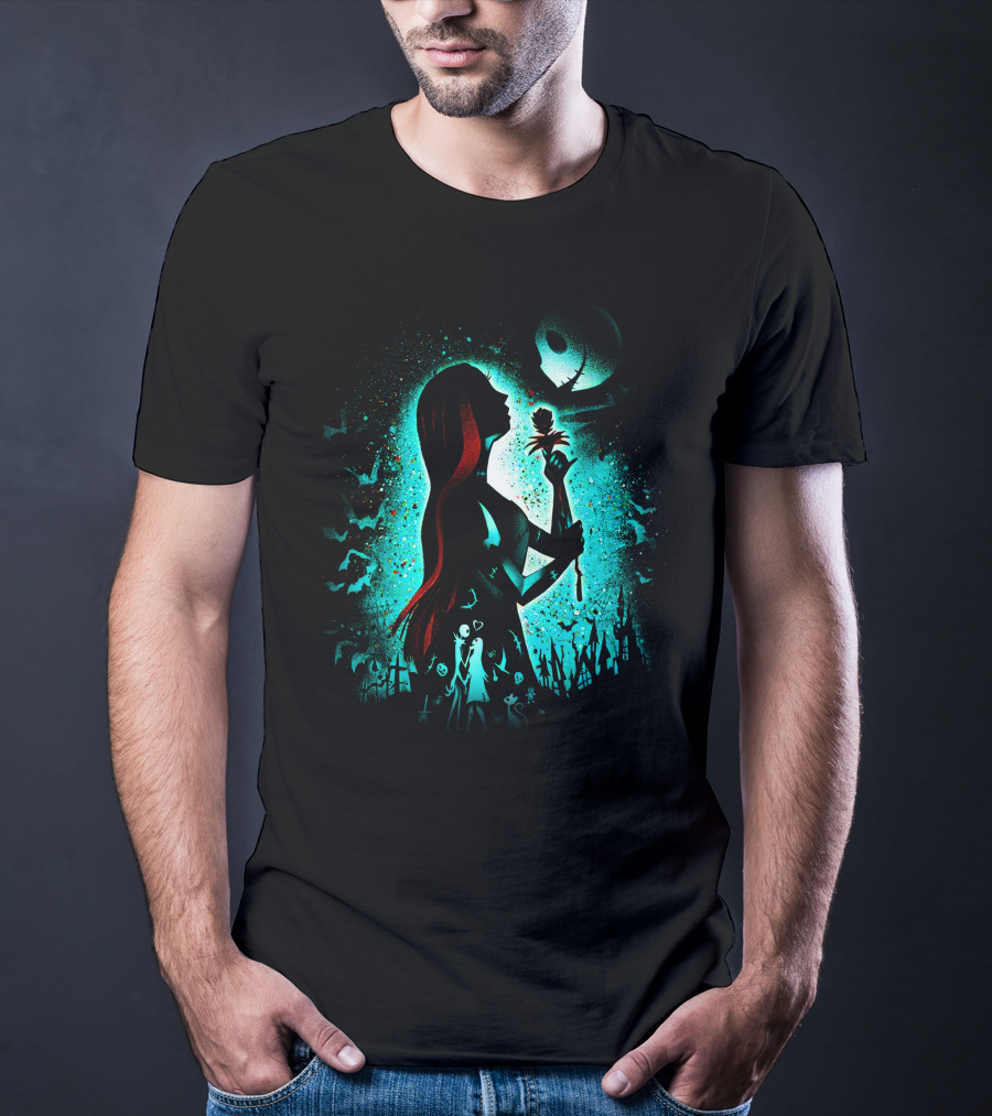 Sally The Nightmare Before Christmas Jack Silhouette Scene T-Shirt