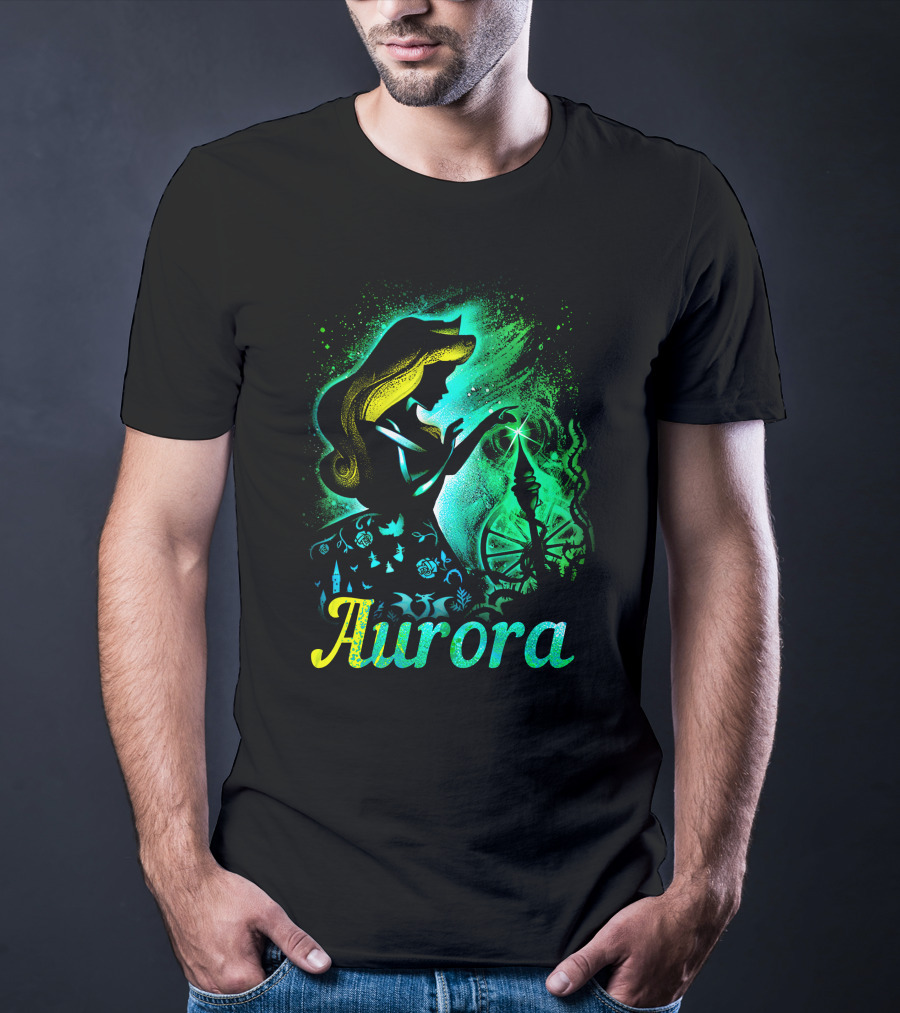 Aurora Enchanted Princess Silhouette With Magic Spindle T-Shirt