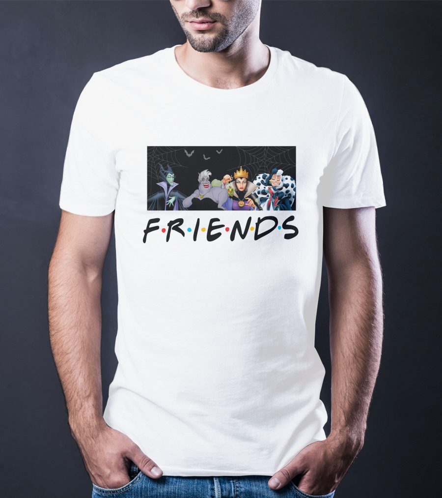Friends Inspired Disney Villains Characters Group T-Shirt