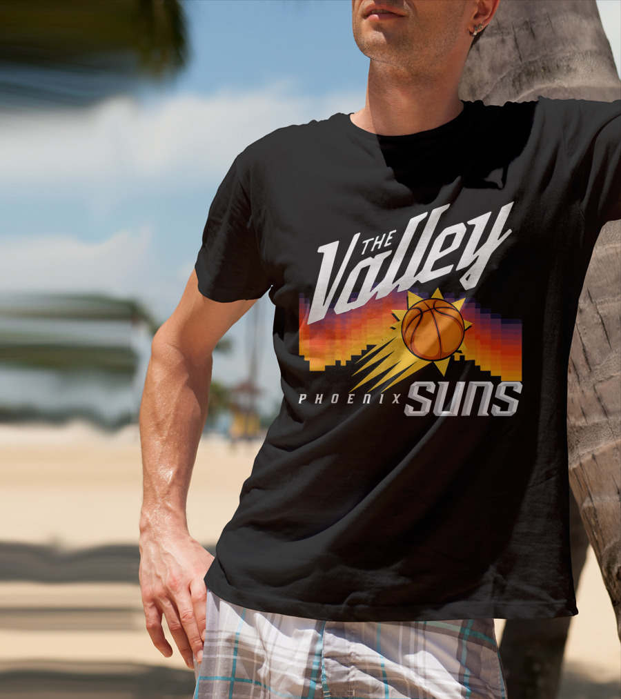 The Valley Phoenix Suns Basketball Logo Vintage Style T-Shirt