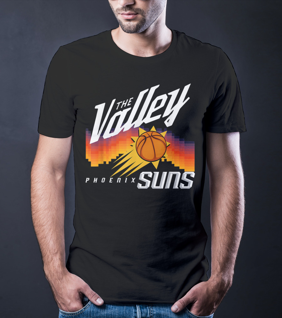 The Valley Phoenix Suns Basketball Logo Vintage Style T-Shirt