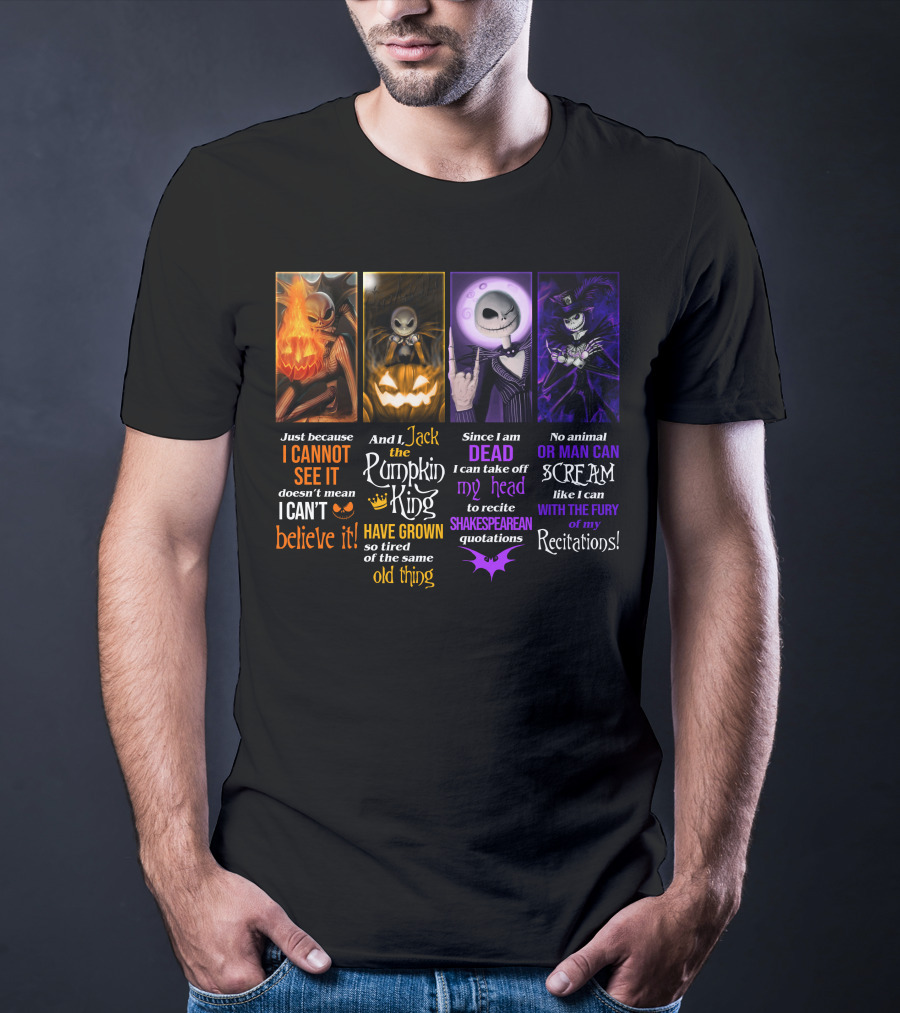 Jack Skellington Pumpkin King Shakespearean Quotations Recitations T-Shirt