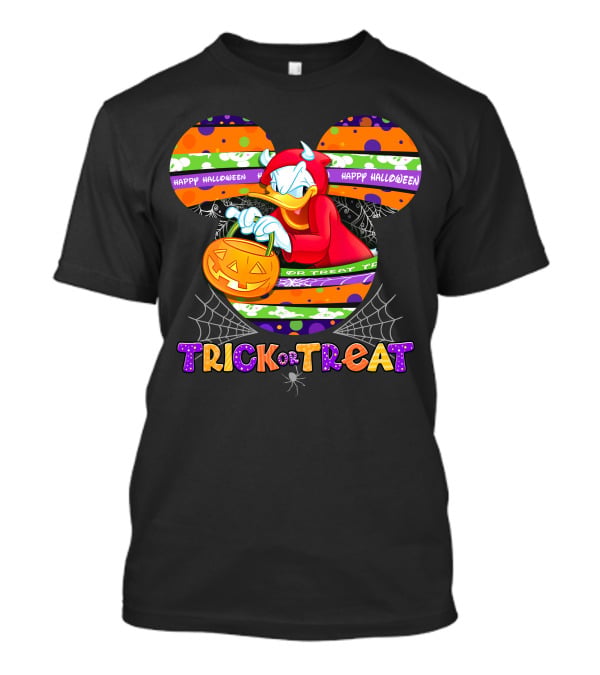 Donald-D Trick Or Treat Happy Halloween Mickey Ears T-Shirt