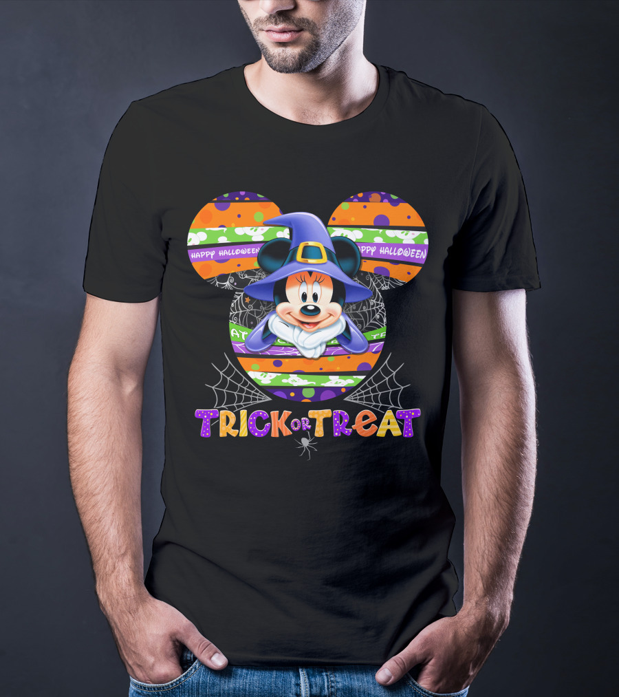 Minnie Mouse Trick Or Treat Happy Halloween T-Shirt