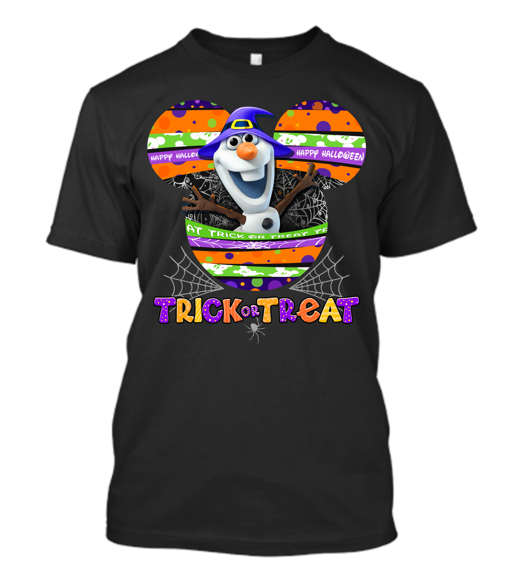 Olaf Halloween Mickey Ears Trick Or Treat Happy Halloween T-Shirt