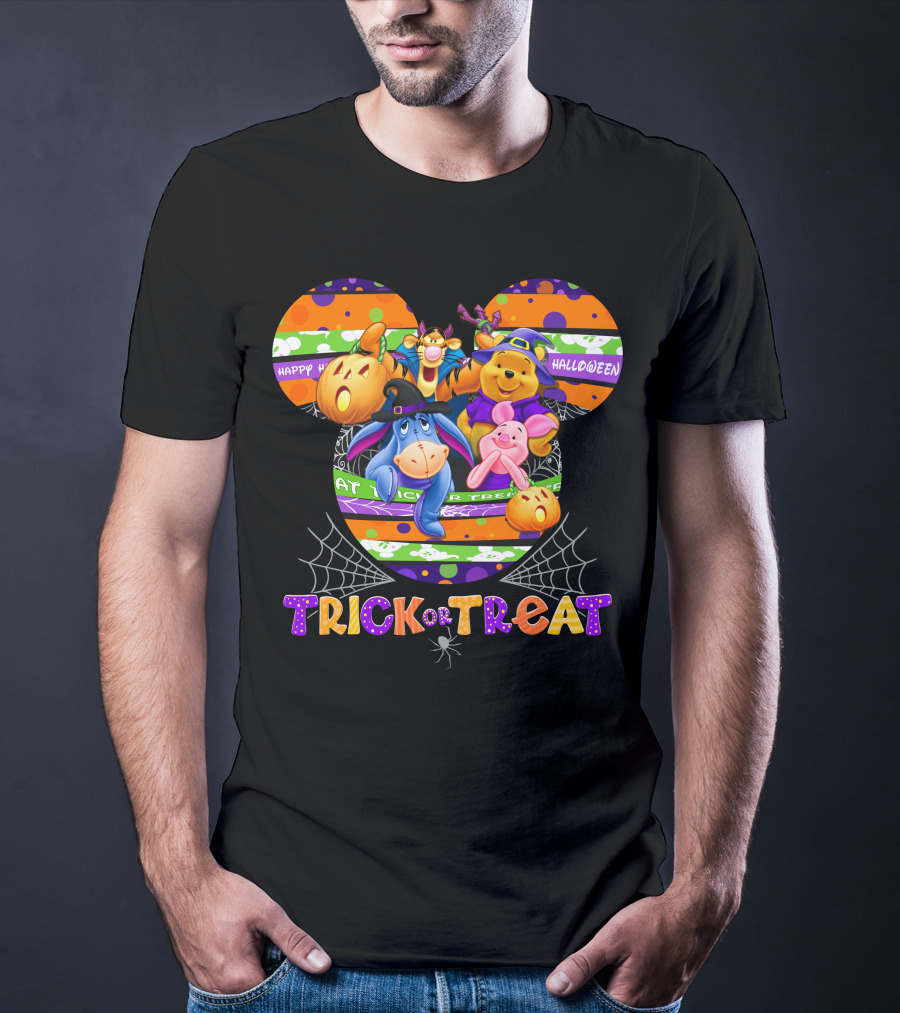 Trick Or Treat Halloween Winnie The Pooh Tigger Eeyore Piglet Disney T-Shirt